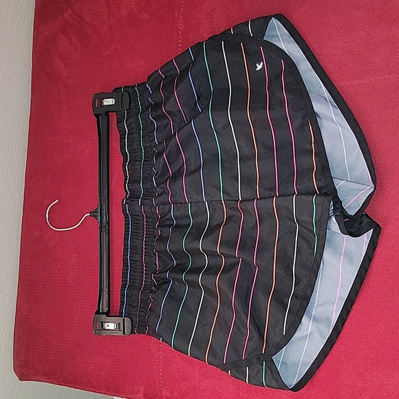 Danskin Now Pants - Danskin Now black with multi color stripes exercise shorts size M (8-10) women's